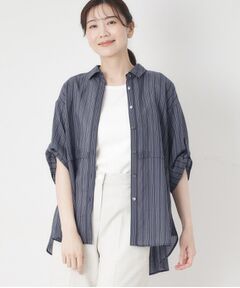 CORDIER / コルディア シャツ・ブラウス | 【M～4Lサイズ／洗える】ブライトローン艶オーバーブラウス