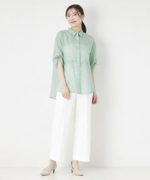 CORDIER / コルディア シャツ・ブラウス | 【M～4Lサイズ／洗える】ブライトローン艶オーバーブラウス | 詳細10