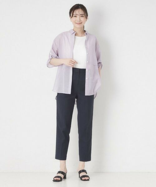 CORDIER / コルディア シャツ・ブラウス | 【M～4Lサイズ／洗える】ブライトローン艶オーバーブラウス | 詳細14