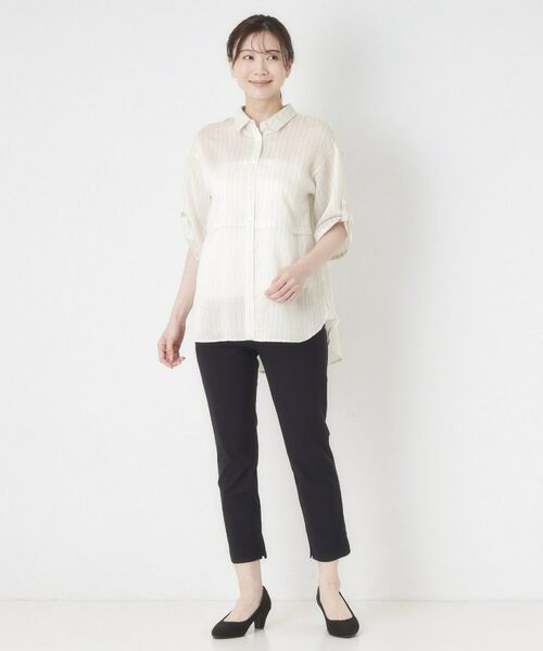 CORDIER / コルディア シャツ・ブラウス | 【M～4Lサイズ／洗える】ブライトローン艶オーバーブラウス | 詳細17