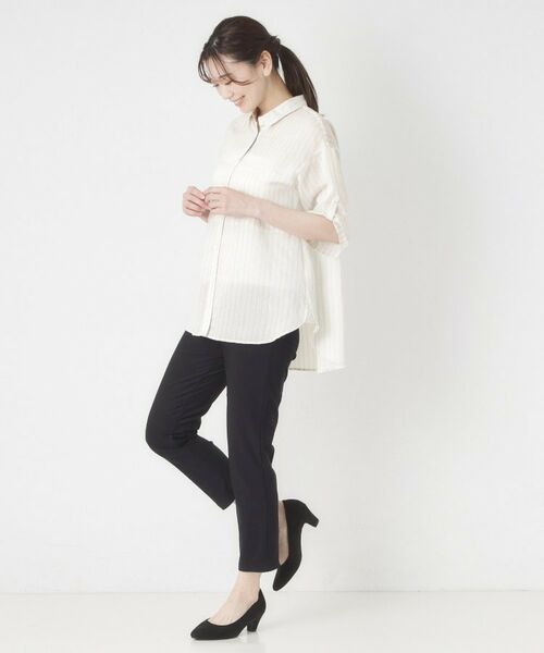 CORDIER / コルディア シャツ・ブラウス | 【M～4Lサイズ／洗える】ブライトローン艶オーバーブラウス | 詳細18