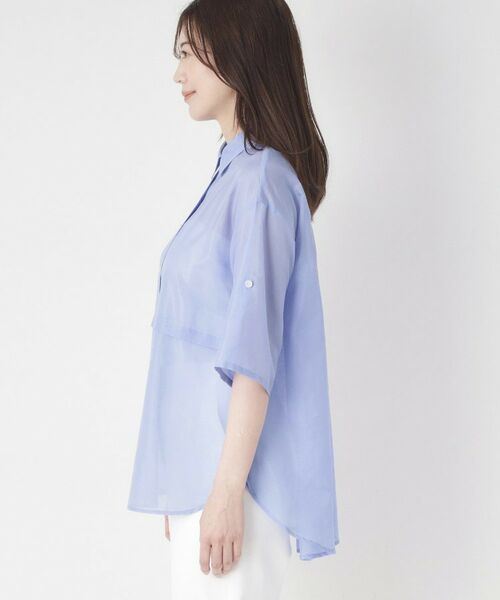 CORDIER / コルディア シャツ・ブラウス | 【M～4Lサイズ／洗える】ブライトローン艶オーバーブラウス | 詳細2