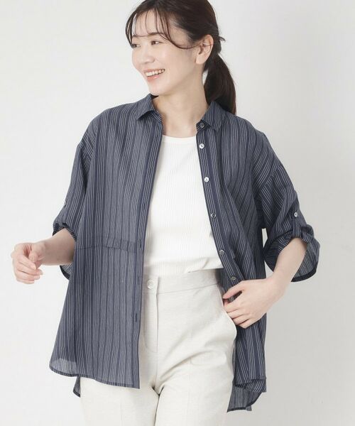 CORDIER / コルディア シャツ・ブラウス | 【M～4Lサイズ／洗える】ブライトローン艶オーバーブラウス | 詳細20