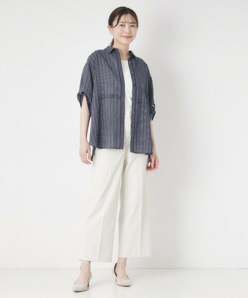 CORDIER / コルディア シャツ・ブラウス | 【M～4Lサイズ／洗える】ブライトローン艶オーバーブラウス | 詳細21