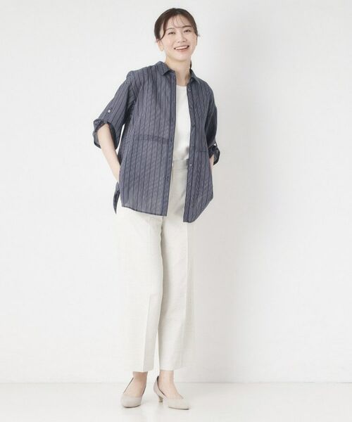 CORDIER / コルディア シャツ・ブラウス | 【M～4Lサイズ／洗える】ブライトローン艶オーバーブラウス | 詳細22