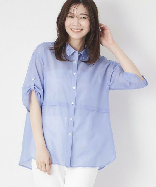 CORDIER / コルディア シャツ・ブラウス | 【M～4Lサイズ／洗える】ブライトローン艶オーバーブラウス | 詳細24