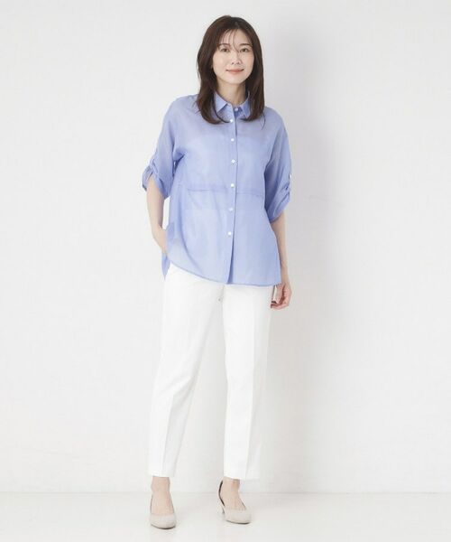 CORDIER / コルディア シャツ・ブラウス | 【M～4Lサイズ／洗える】ブライトローン艶オーバーブラウス | 詳細25