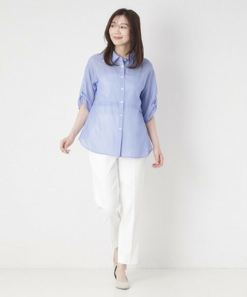 CORDIER / コルディア シャツ・ブラウス | 【M～4Lサイズ／洗える】ブライトローン艶オーバーブラウス | 詳細26