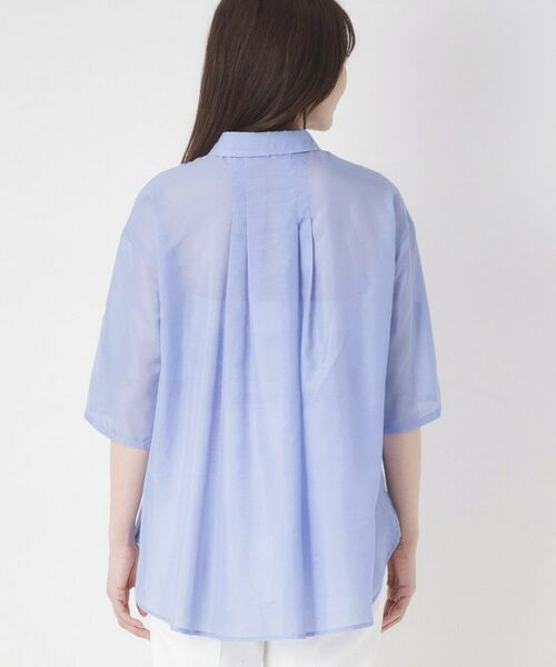 CORDIER / コルディア シャツ・ブラウス | 【M～4Lサイズ／洗える】ブライトローン艶オーバーブラウス | 詳細3