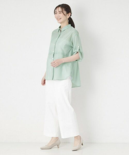 CORDIER / コルディア シャツ・ブラウス | 【M～4Lサイズ／洗える】ブライトローン艶オーバーブラウス | 詳細9