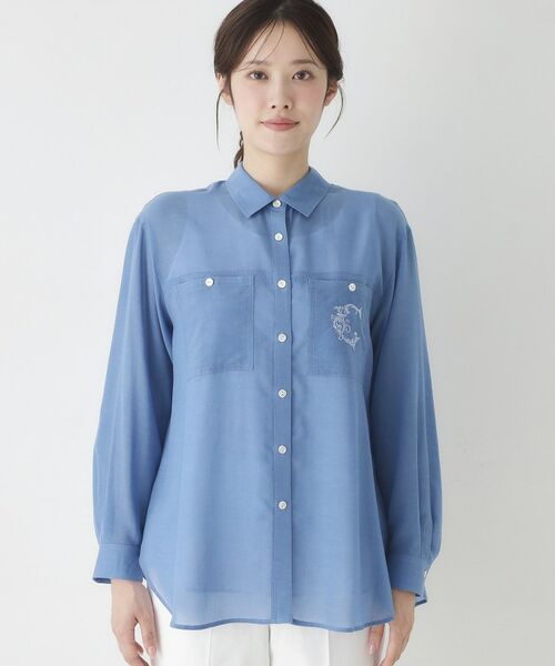 CORDIER / コルディア シャツ・ブラウス | 【洗える】一枚着も羽織りもお任せ クリアカラーシアーシャツ | 詳細1