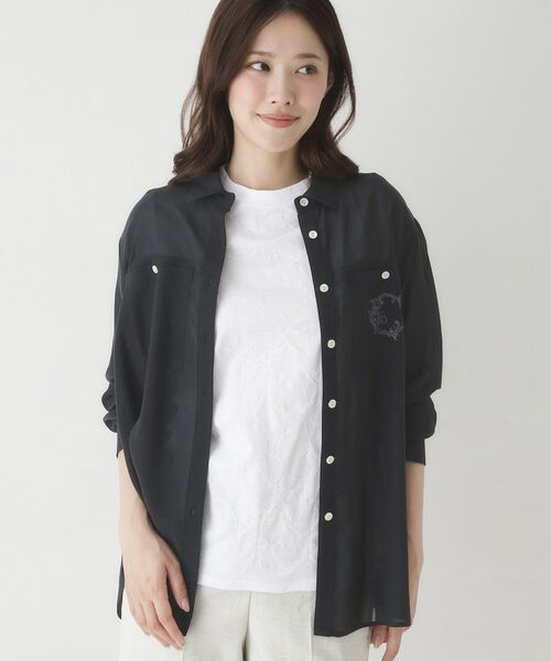 CORDIER / コルディア シャツ・ブラウス | 【洗える】一枚着も羽織りもお任せ クリアカラーシアーシャツ | 詳細12