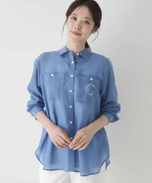 CORDIER / コルディア シャツ・ブラウス | 【洗える】一枚着も羽織りもお任せ クリアカラーシアーシャツ | 詳細16