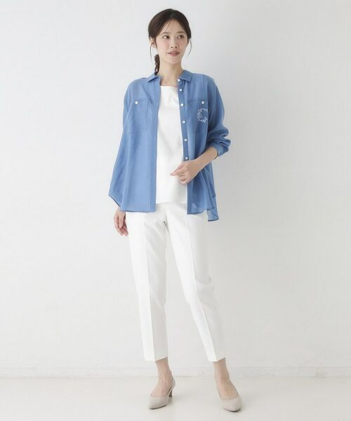 CORDIER / コルディア シャツ・ブラウス | 【洗える】一枚着も羽織りもお任せ クリアカラーシアーシャツ | 詳細17