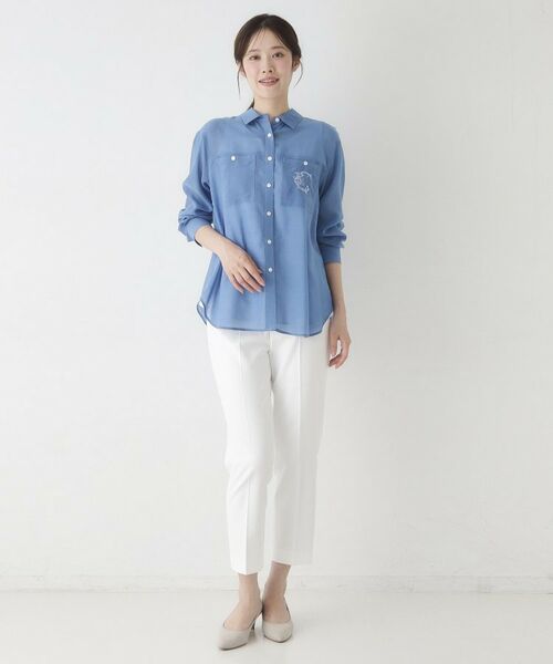 CORDIER / コルディア シャツ・ブラウス | 【洗える】一枚着も羽織りもお任せ クリアカラーシアーシャツ | 詳細18