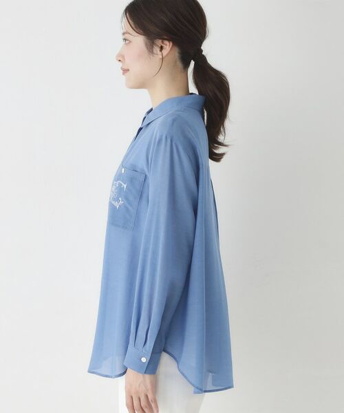 CORDIER / コルディア シャツ・ブラウス | 【洗える】一枚着も羽織りもお任せ クリアカラーシアーシャツ | 詳細2