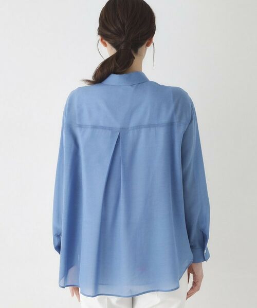 CORDIER / コルディア シャツ・ブラウス | 【洗える】一枚着も羽織りもお任せ クリアカラーシアーシャツ | 詳細3