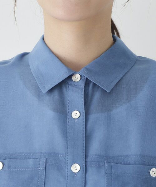 CORDIER / コルディア シャツ・ブラウス | 【洗える】一枚着も羽織りもお任せ クリアカラーシアーシャツ | 詳細4