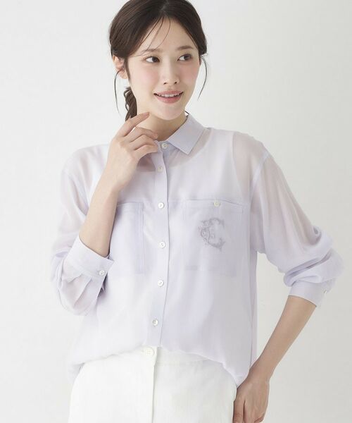 CORDIER / コルディア シャツ・ブラウス | 【洗える】一枚着も羽織りもお任せ クリアカラーシアーシャツ | 詳細8