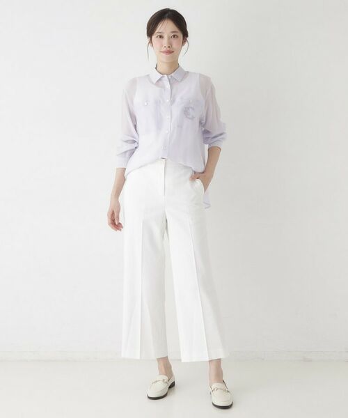 CORDIER / コルディア シャツ・ブラウス | 【洗える】一枚着も羽織りもお任せ クリアカラーシアーシャツ | 詳細9