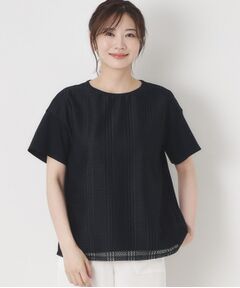 CORDIER / コルディア カットソー | 【洗える】1枚でキレイがきまる ラッセルレースプルオーバー