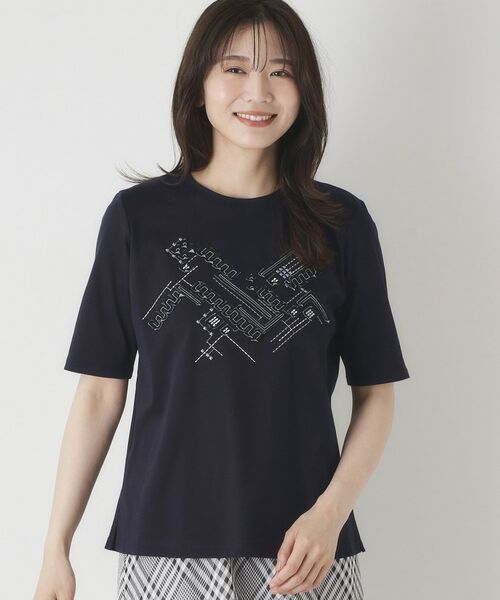 CORDIER / コルディア Tシャツ | 【M~4Lサイズ/接触冷感】クールに着映える大人Tシャツ(ネイビー(094))