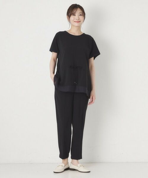 CORDIER / コルディア カットソー | 【接触冷感／M～3Lサイズ／セットアップ／2WAYストレッチ／洗える】ドロストデザインジョーゼットプルオーバー | 詳細18