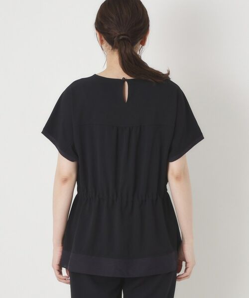 CORDIER / コルディア カットソー | 【接触冷感／M～3Lサイズ／セットアップ／2WAYストレッチ／洗える】ドロストデザインジョーゼットプルオーバー | 詳細3