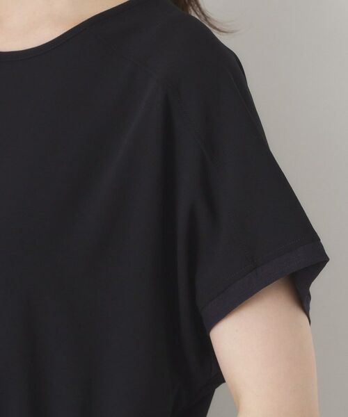 CORDIER / コルディア カットソー | 【接触冷感／M～3Lサイズ／セットアップ／2WAYストレッチ／洗える】ドロストデザインジョーゼットプルオーバー | 詳細7