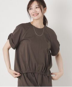 CORDIER / コルディア カットソー | 【M～3Lサイズ／接触冷感／セットアップ】タックデザインプルオーバー