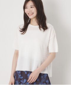 【M～4Lサイズ／洗える／アンサンブル可】ボーダー編柄カーディガン