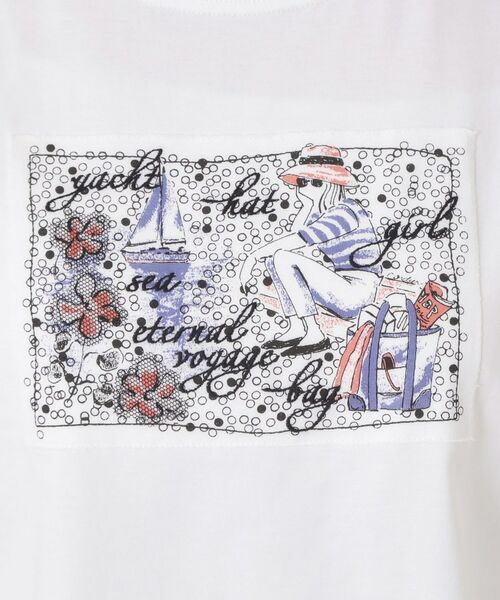 CORDIER / コルディア Tシャツ | 【M～3Lサイズ】パッチワークデザインボーダーTシャツ | 詳細10
