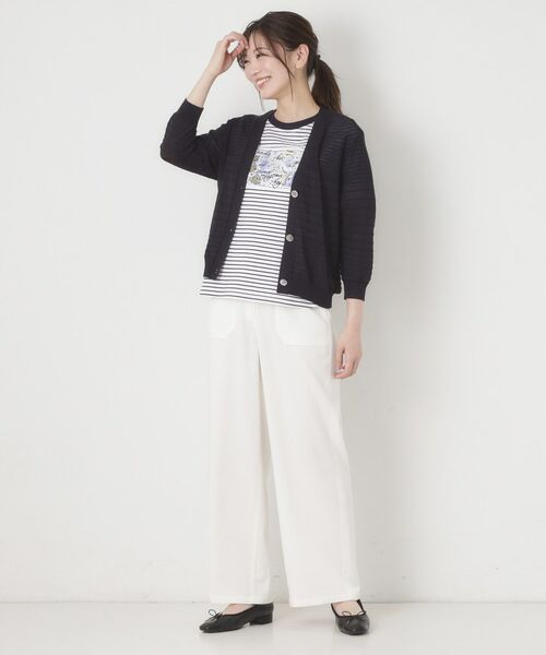 CORDIER / コルディア Tシャツ | 【M～3Lサイズ】パッチワークデザインボーダーTシャツ | 詳細16