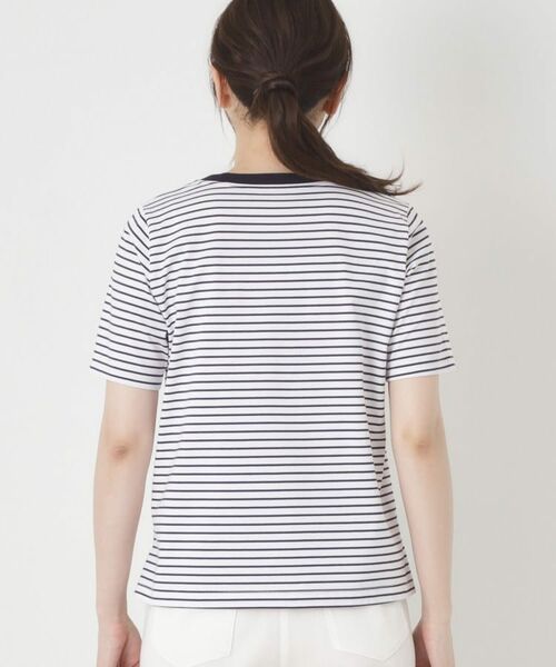 CORDIER / コルディア Tシャツ | 【M～3Lサイズ】パッチワークデザインボーダーTシャツ | 詳細3