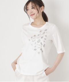 CORDIER / コルディア Tシャツ | アニマルテイスト刺繍＆スパンコールデザインTシャツ