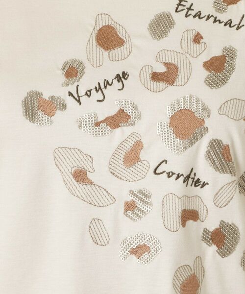 CORDIER / コルディア Tシャツ | アニマルテイスト刺繍&スパンコールデザインTシャツ | 詳細10