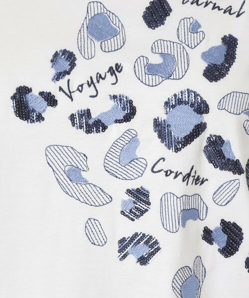 CORDIER / コルディア Tシャツ | アニマルテイスト刺繍&スパンコールデザインTシャツ | 詳細18