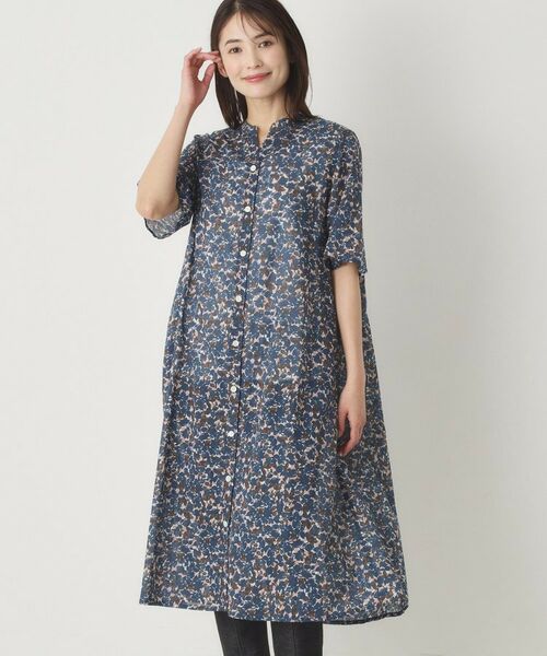 CORDIER / コルディア ミニ丈・ひざ丈ワンピース | 一枚着も羽織もお任せ フラワープリントワンピース(ピンク(171))
