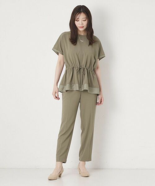 CORDIER / コルディア パンツ | 【接触冷感／S～4Lサイズ／セットアップ／2WAYストレッチ／洗える】ジョーゼットジョガーパンツ | 詳細10