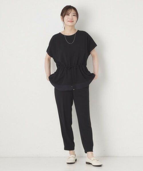 CORDIER / コルディア パンツ | 【接触冷感／S～4Lサイズ／セットアップ／2WAYストレッチ／洗える】ジョーゼットジョガーパンツ | 詳細14
