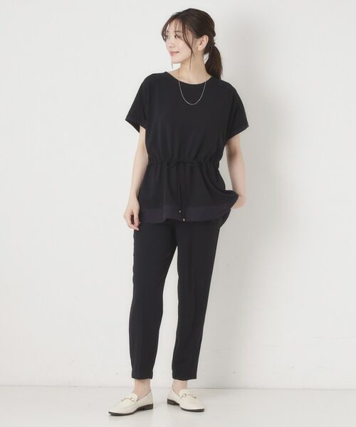 CORDIER / コルディア パンツ | 【接触冷感／S～4Lサイズ／セットアップ／2WAYストレッチ／洗える】ジョーゼットジョガーパンツ | 詳細15