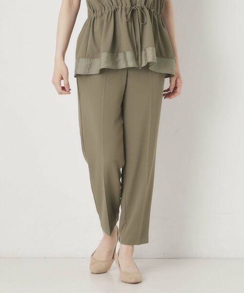 CORDIER / コルディア パンツ | 【接触冷感／S～4Lサイズ／セットアップ／2WAYストレッチ／洗える】ジョーゼットジョガーパンツ | 詳細9