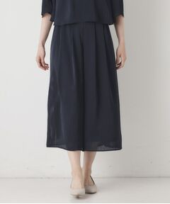 CORDIER / コルディア ショート・ハーフ・半端丈パンツ | 【セットアップ可】夏のお出かけ服 シアーストライプガウチョパンツ