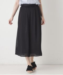 CORDIER / コルディア ショート・ハーフ・半端丈パンツ | 【セットアップ可】夏のお出かけ服 シアーストライプガウチョパンツ