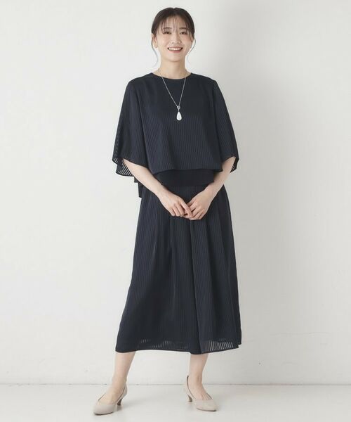 CORDIER / コルディア ショート・ハーフ・半端丈パンツ | 【セットアップ可】夏のお出かけ服 シアーストライプガウチョパンツ | 詳細16