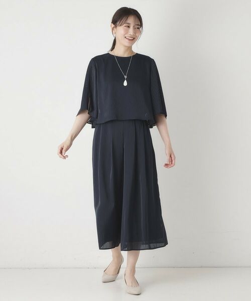 CORDIER / コルディア ショート・ハーフ・半端丈パンツ | 【セットアップ可】夏のお出かけ服 シアーストライプガウチョパンツ | 詳細17