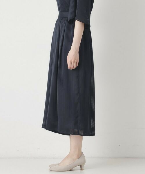 CORDIER / コルディア ショート・ハーフ・半端丈パンツ | 【セットアップ可】夏のお出かけ服 シアーストライプガウチョパンツ | 詳細2