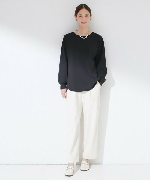 CORDIER / コルディア カットソー | 【M~3Lサイズ/洗える/ストレッチ】スポンディッシュ上品プルオーバージャージ | 詳細10