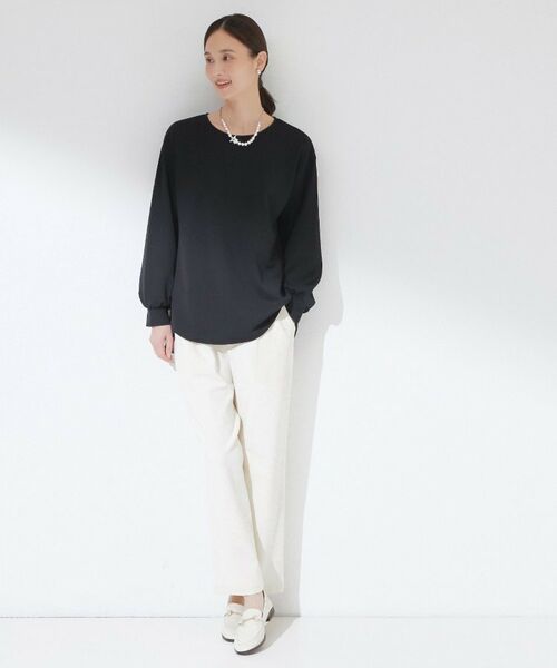 CORDIER / コルディア カットソー | 【M~3Lサイズ/洗える/ストレッチ】スポンディッシュ上品プルオーバージャージ | 詳細11