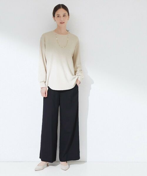 CORDIER / コルディア カットソー | 【M~3Lサイズ/洗える/ストレッチ】スポンディッシュ上品プルオーバージャージ | 詳細7